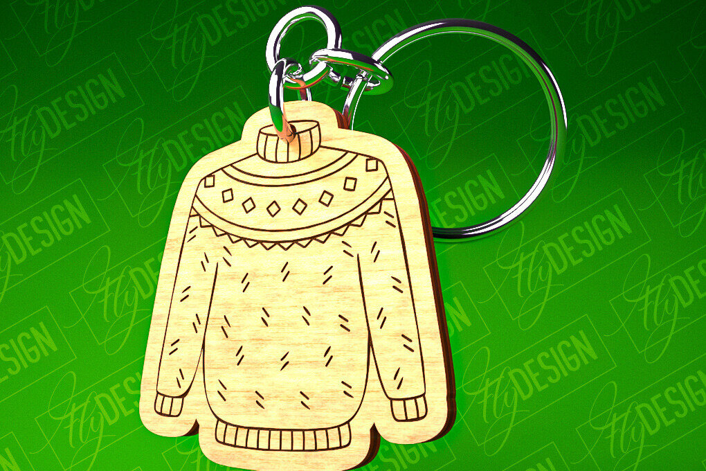 Σετ των 3 Intra απο ξύλο plywood 3mm-4mm πάχος – Μπρελόκ πουλόβερ Κοπή Laser | Αρχεία CNC Δίασταση  5x5 cm INTRAFABR-82697462