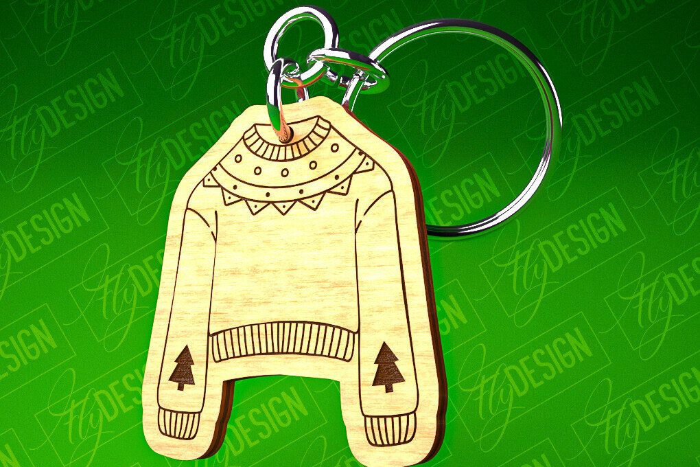 Σετ των 3 Intra απο ξύλο plywood 3mm-4mm πάχος – Μπρελόκ πουλόβερ Κοπή Laser | Αρχεία CNC Δίασταση  5x5 cm INTRAFABR-82697480