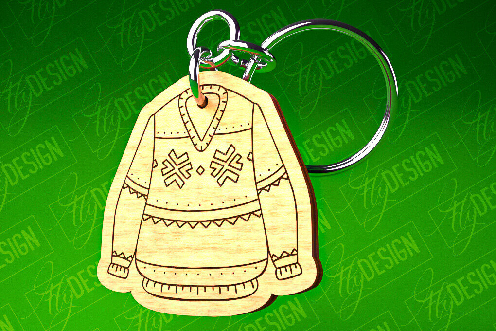 Σετ των 3 Intra απο ξύλο plywood 3mm-4mm πάχος – Μπρελόκ πουλόβερ Κοπή Laser | Αρχεία CNC Δίασταση  5x5 cm INTRAFABR-82697496