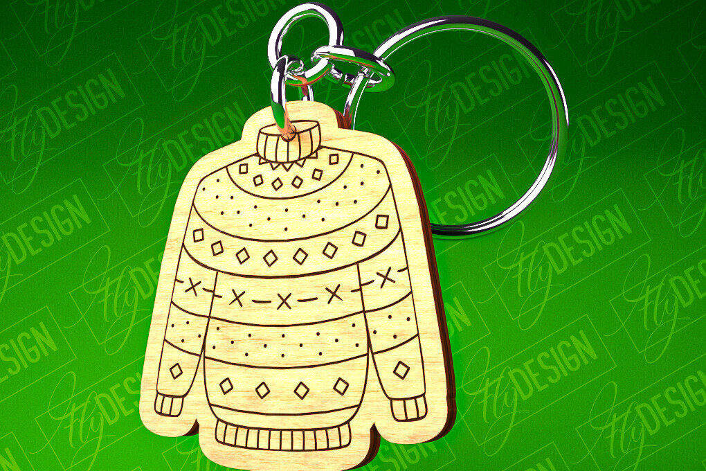 Σετ των 3 Intra απο ξύλο plywood 3mm-4mm πάχος – Μπρελόκ πουλόβερ Κοπή Laser | Αρχεία CNC Δίασταση  5x5 cm INTRAFABR-82697517