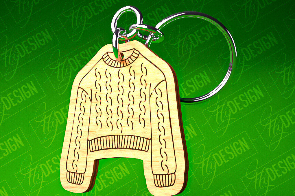 Σετ των 3 Intra απο ξύλο plywood 3mm-4mm πάχος – Μπρελόκ πουλόβερ Κοπή Laser | Αρχεία CNC Δίασταση  5x5 cm INTRAFABR-82697353