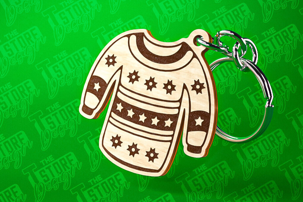 Σετ των 3 Intra απο ξύλο plywood 3mm-4mm πάχος – Μπρελόκ πουλόβερ Κοπή Laser | Δίασταση  5x5 cm INTRAFABR-81915979