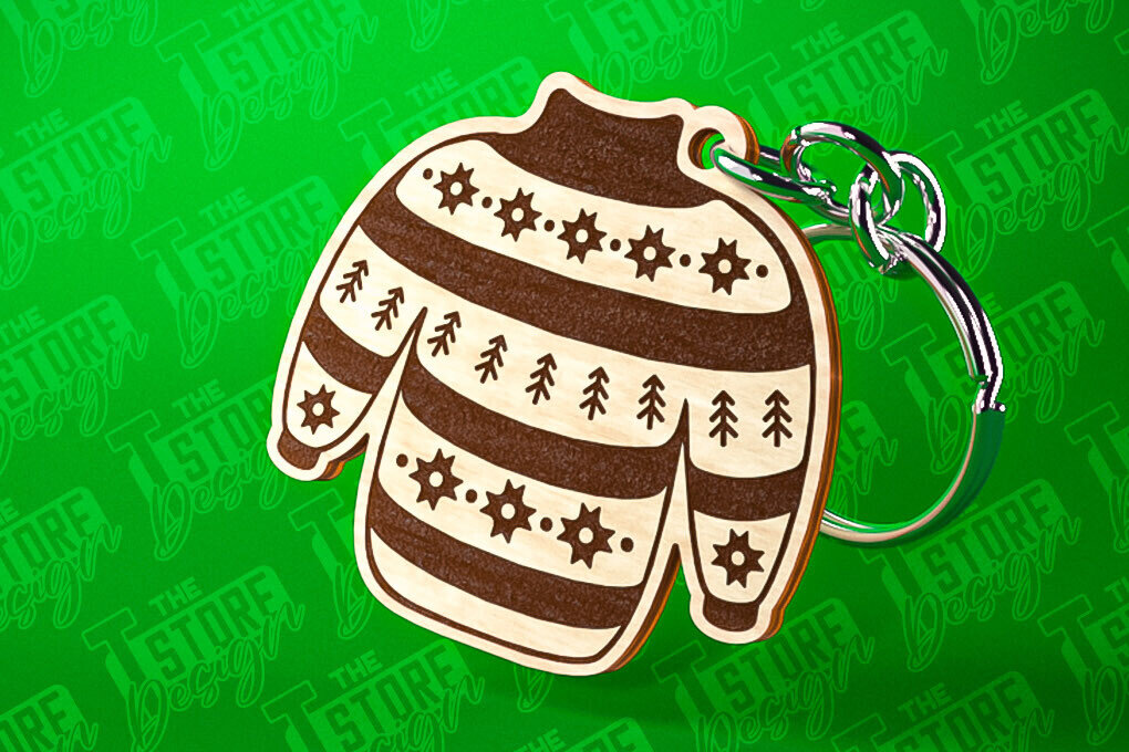 Σετ των 3 Intra απο ξύλο plywood 3mm-4mm πάχος – Μπρελόκ πουλόβερ Κοπή Laser | Δίασταση  5x5 cm INTRAFABR-81916114