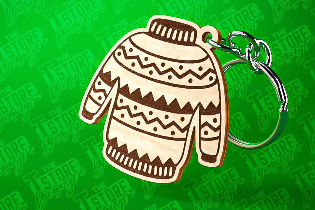 Σετ των 3 Intra απο ξύλο plywood 3mm-4mm πάχος – Μπρελόκ πουλόβερ Κοπή Laser | Δίασταση  5x5 cm INTRAFABR-81916332