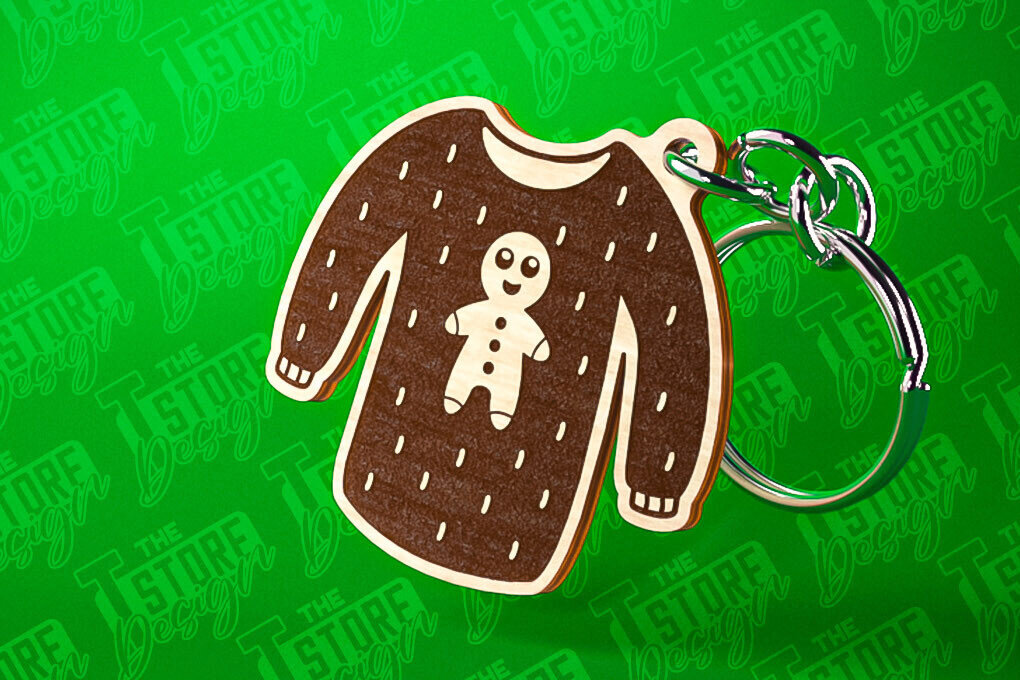 Σετ των 3 Intra απο ξύλο plywood 3mm-4mm πάχος – Μπρελόκ πουλόβερ Κοπή Laser | Δίασταση  5x5 cm INTRAFABR-81916406