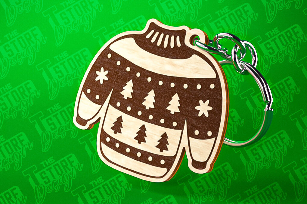 Σετ των 3 Intra απο ξύλο plywood 3mm-4mm πάχος – Μπρελόκ πουλόβερ Κοπή Laser | Δίασταση  5x5 cm INTRAFABR-81916514