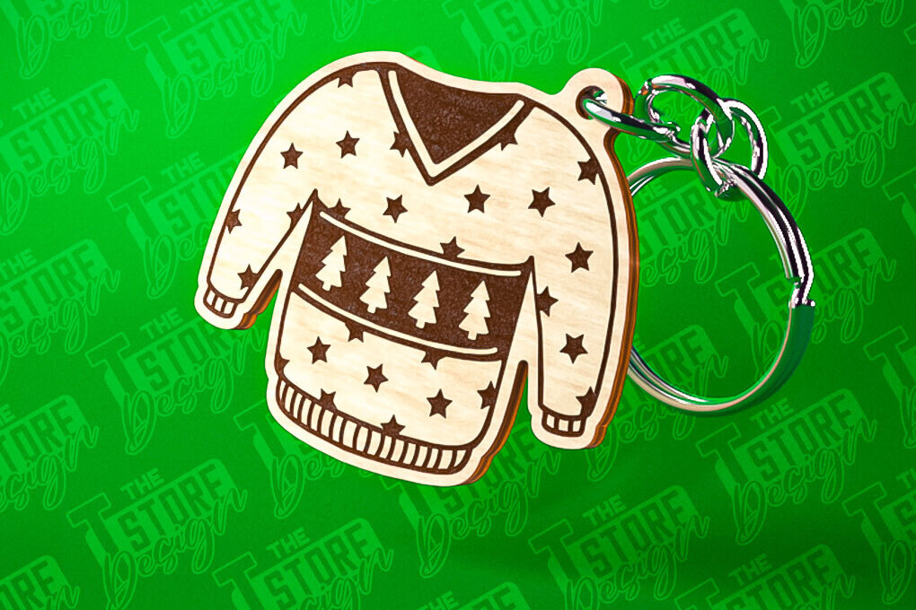 Σετ των 3 Intra απο ξύλο plywood 3mm-4mm πάχος – Μπρελόκ πουλόβερ Κοπή Laser | Δίασταση  5x5 cm INTRAFABR-81915887