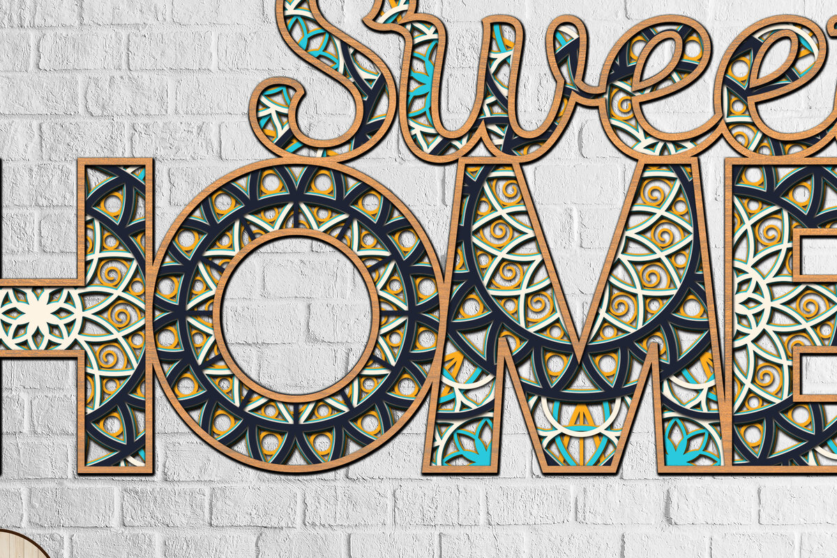 Σετ των 2 Intra απο ξύλο plywood 3mm-4mm πάχος – Γλυκό Σπίτι Δίασταση  20x20 cm INTRAFABR-9325046