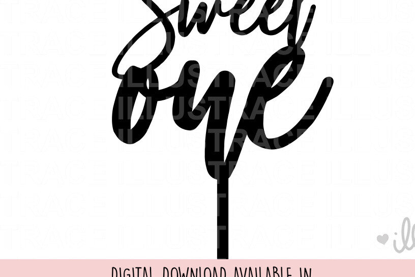 Σετ των 2 Intra απο ξύλο plywood 3mm-4mm πάχος – Sweet One, 1st Birthday Cake Topper Δίασταση  20x20 cm INTRAFABR-99676062