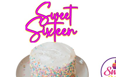 Σετ των 2 Intra απο ξύλο plywood 3mm-4mm πάχος – Sweet Sixteen Cake Topper Δίασταση  20x20 cm INTRAFABR-34076669