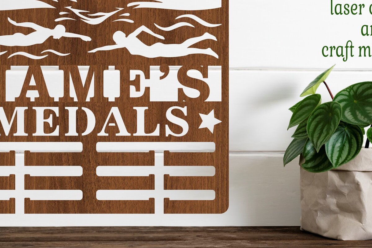 Σετ των 2 Intra απο ξύλο plywood 3mm-4mm πάχος – Κολυμβήτρια Γυναίκα Κάτοχος Μεταλλίου Όνομα Δίασταση  20x20 cm INTRAFABR-73714186