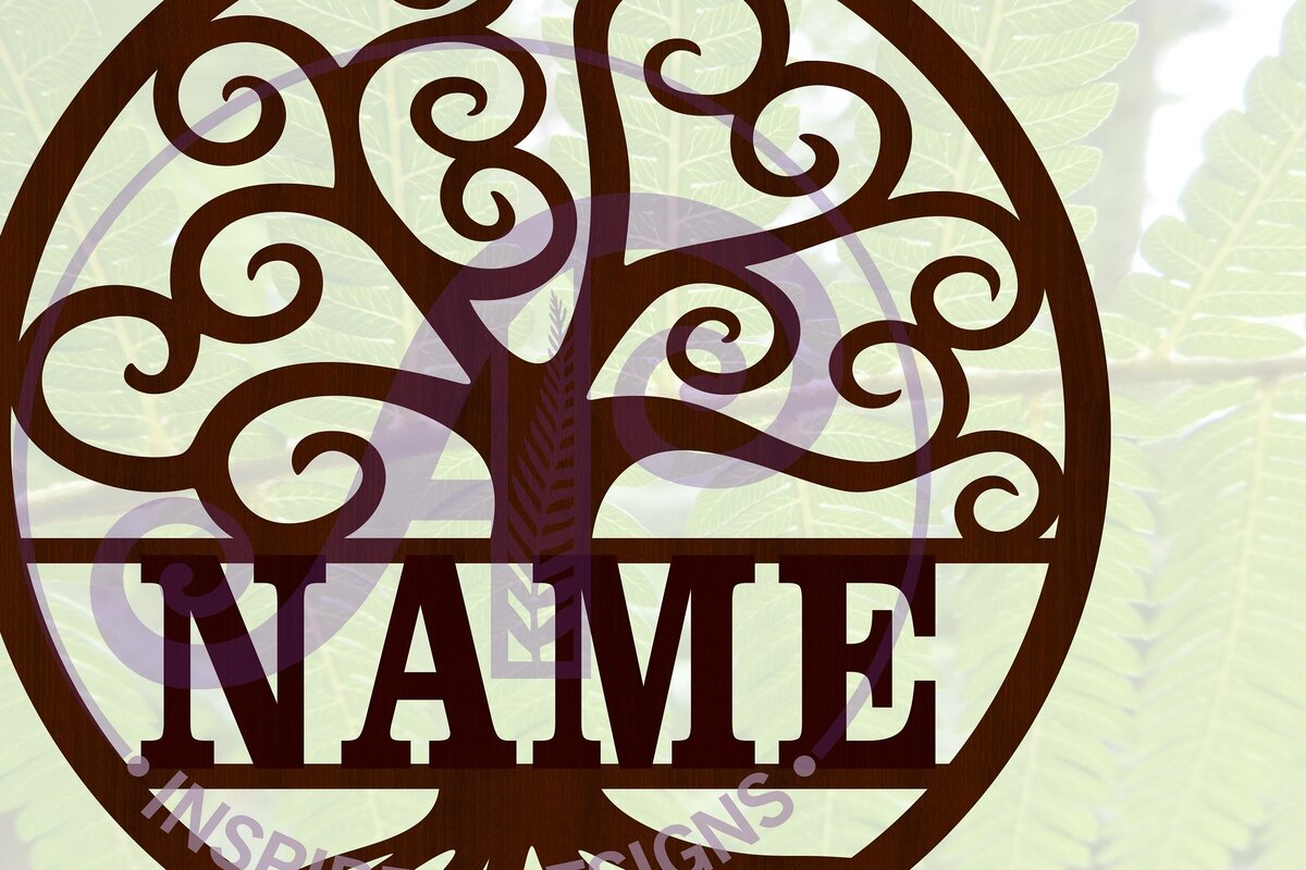 Intra απο ξύλο plywood 3mm-4mm πάχος – Swirl Tree name Sign Δίασταση  40x30 cm INTRAFABR-67421124