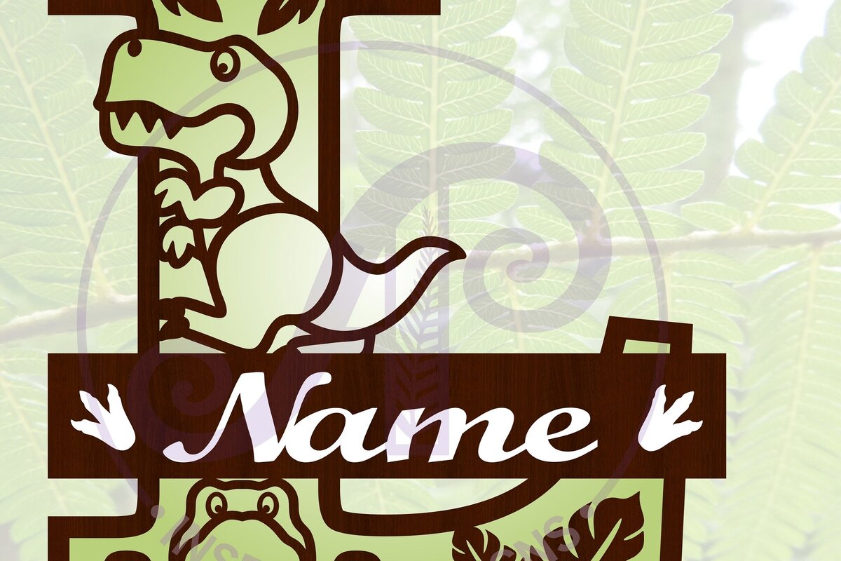 Σετ των 2 Intra απο ξύλο plywood 3mm-4mm πάχος – T Rex Κεφαλαίο γράμμα L Αποκοπή αρχείου Δίασταση  20x20 cm INTRAFABR-69213381