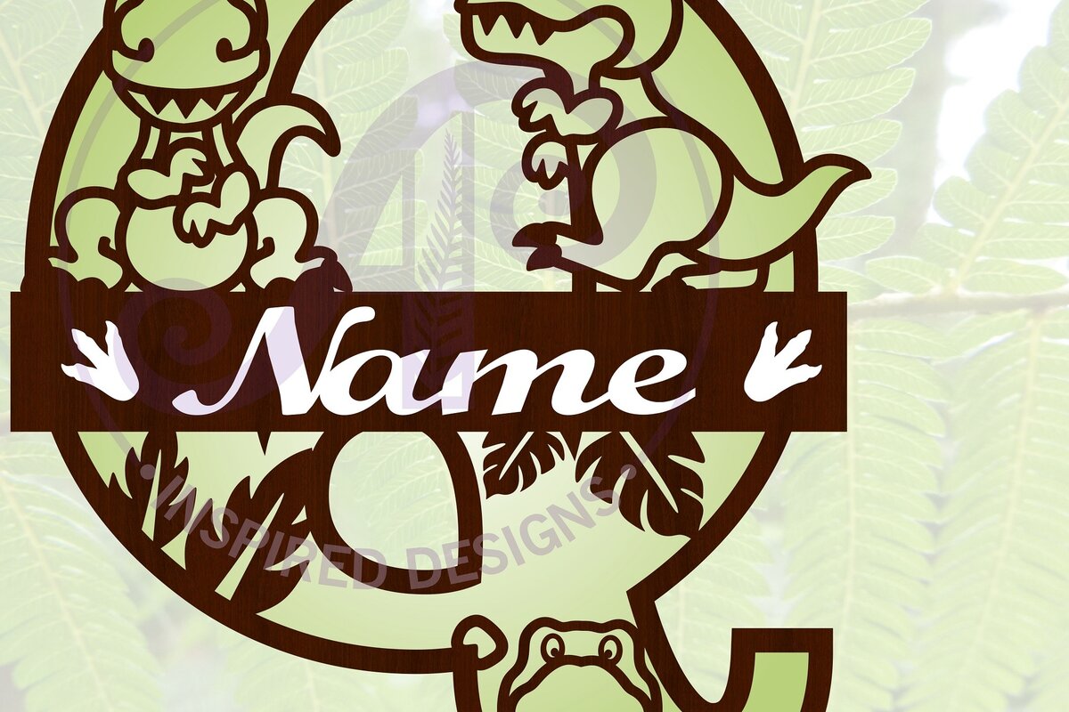 Σετ των 2 Intra απο ξύλο plywood 3mm-4mm πάχος – T Rex Κεφαλαίο γράμμα Q Αποκοπή αρχείου Δίασταση  20x20 cm INTRAFABR-69213715