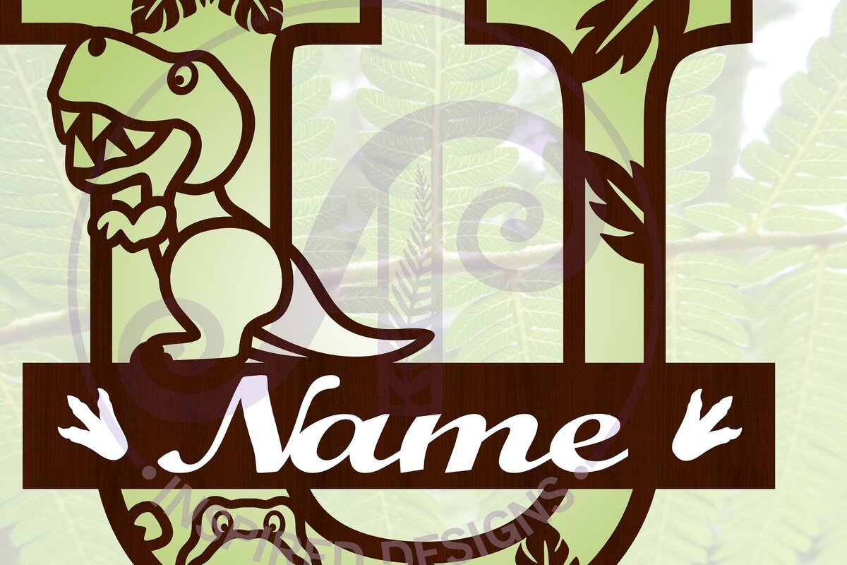 Σετ των 2 Intra απο ξύλο plywood 3mm-4mm πάχος – T Rex Κεφαλαίο γράμμα U Δίασταση  20x20 cm INTRAFABR-69213801