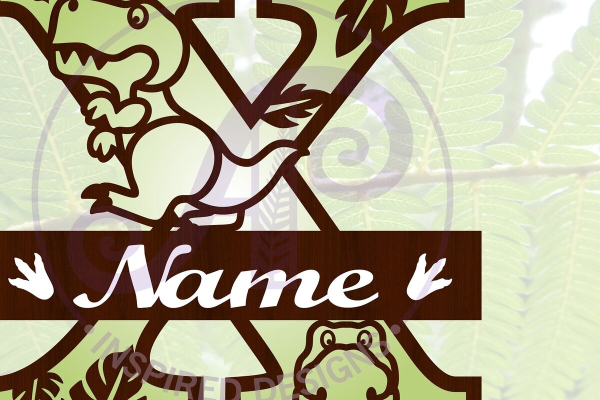 Σετ των 2 Intra απο ξύλο plywood 3mm-4mm πάχος – T Rex Κεφαλαίο γράμμα X Αποκοπή αρχείου Δίασταση  20x20 cm INTRAFABR-69213858