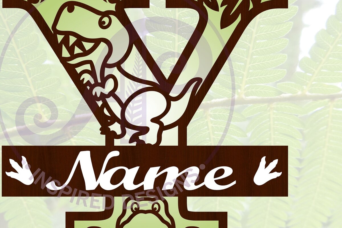 Σετ των 2 Intra απο ξύλο plywood 3mm-4mm πάχος – T Rex Κεφαλαίο γράμμα Y Αποκοπή αρχείου Δίασταση  20x20 cm INTRAFABR-69213885