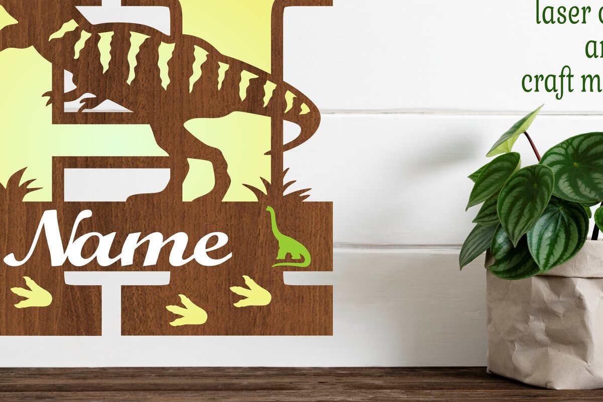 Σετ των 2 Intra απο ξύλο plywood 3mm-4mm πάχος – T Rex Μονόγραμμα κεφαλαίο γράμμα H Αρχείο Δίασταση  20x20 cm INTRAFABR-74812421