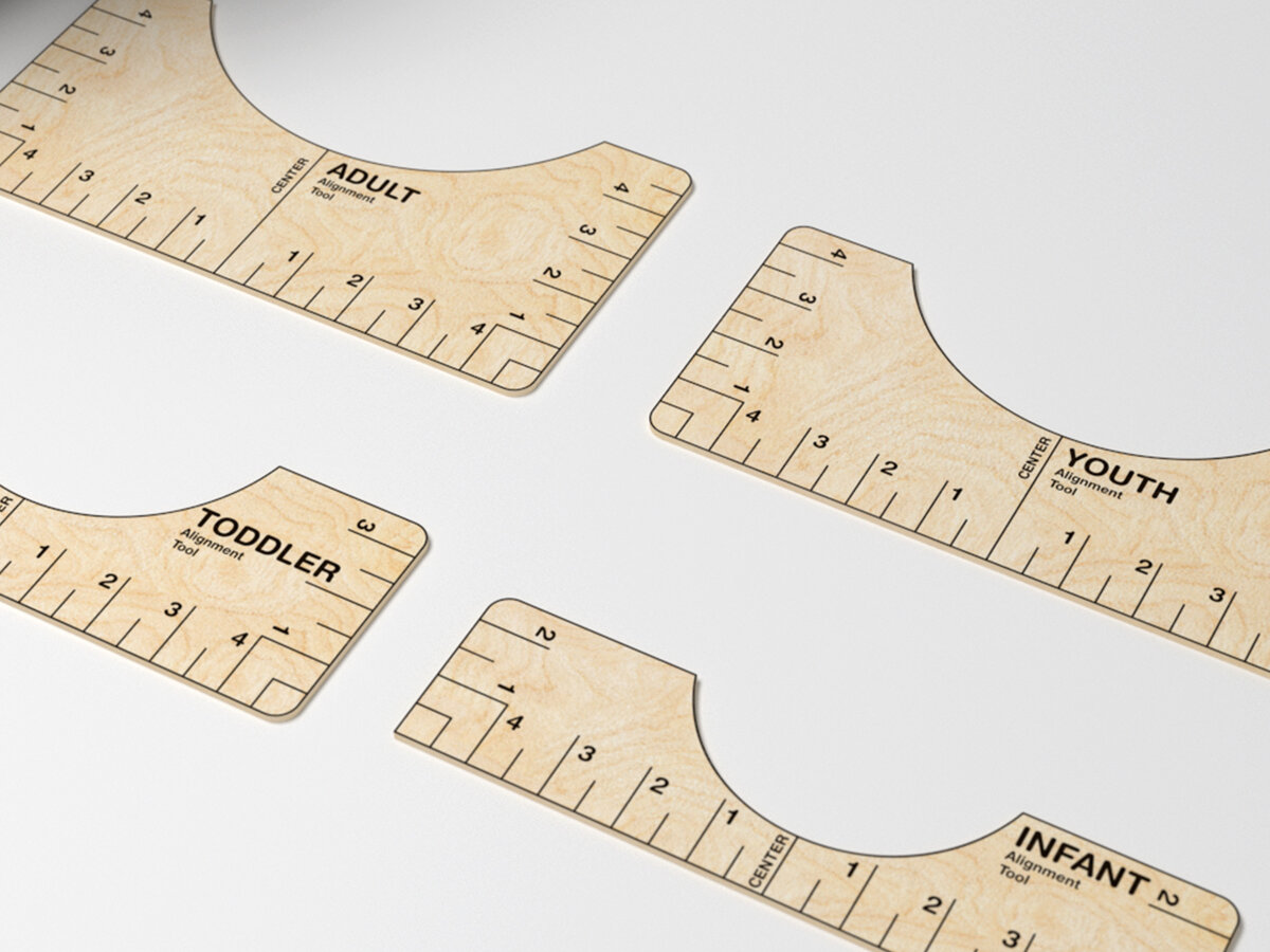 Σετ των 2 Intra απο ξύλο plywood 3mm-4mm πάχος – Εργαλείο ευθυγράμμισης μπλουζών Δίασταση  20x20 cm INTRAFABR-27964190