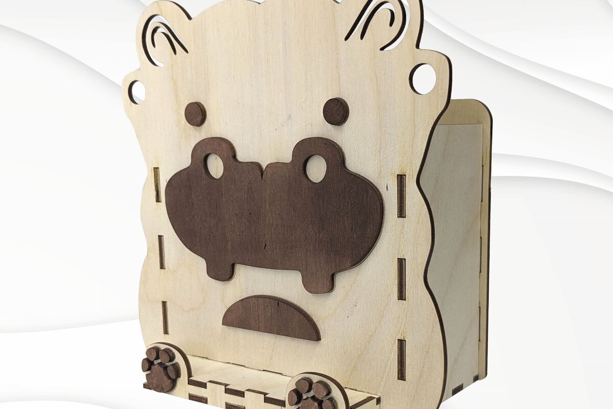 Intra απο ξύλο plywood 3mm-4mm πάχος – Επιτραπέζια διακόσμηση Hippo, Design Δίασταση  40x30 cm INTRAFABR-101847465