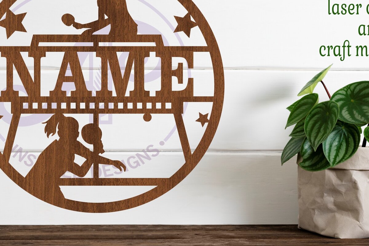 Σετ των 2 Intra απο ξύλο plywood 3mm-4mm πάχος – Επιτραπέζια αντισφαίριση Γυναικείο όνομα Laser Δίασταση  20x20 cm INTRAFABR-78468667