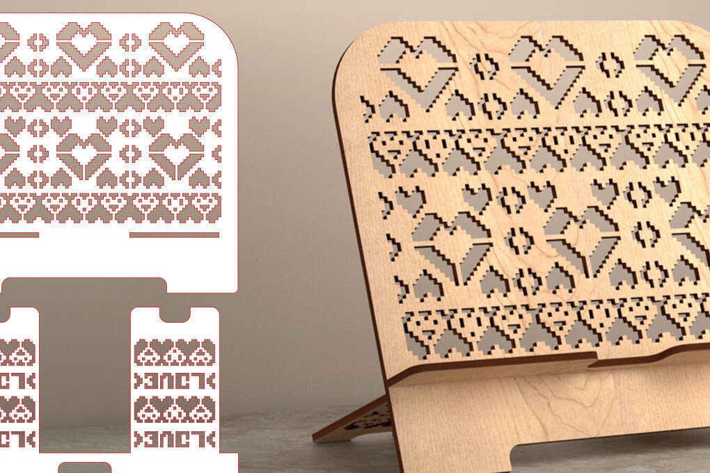 Σετ των 2 Intra απο ξύλο plywood 3mm-4mm πάχος – Tablet Stand | Αστείο Δίασταση  20x20 cm INTRAFABR-53559028