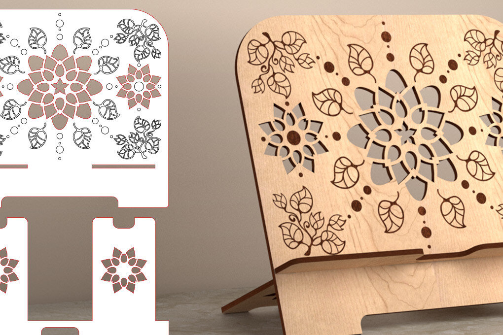 Σετ των 2 Intra απο ξύλο plywood 3mm-4mm πάχος – Tablet Stand | Αστείο Δίασταση  20x20 cm INTRAFABR-53559072