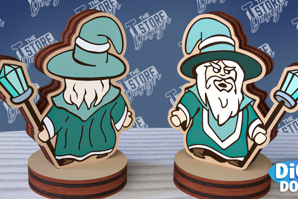 Σετ των 2 Intra απο ξύλο plywood 3mm-4mm πάχος – Μινιατούρες χαρακτήρων επιτραπέζιου RPG | CNC Δίασταση  20x20 cm INTRAFABR-95174431