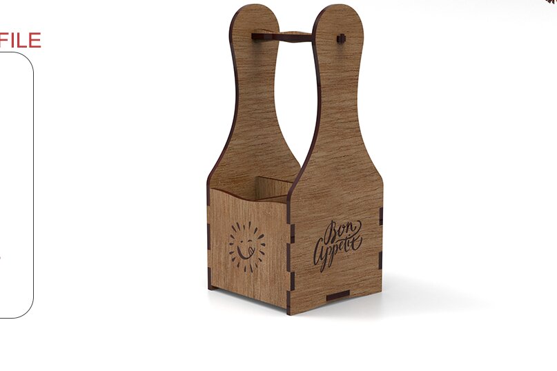 Σετ των 2 Intra απο ξύλο plywood 3mm-4mm πάχος – Επιτραπέζια οργάνωση μπαχαρικών για εστιατόρια Δίασταση  20x20 cm INTRAFABR-118201639