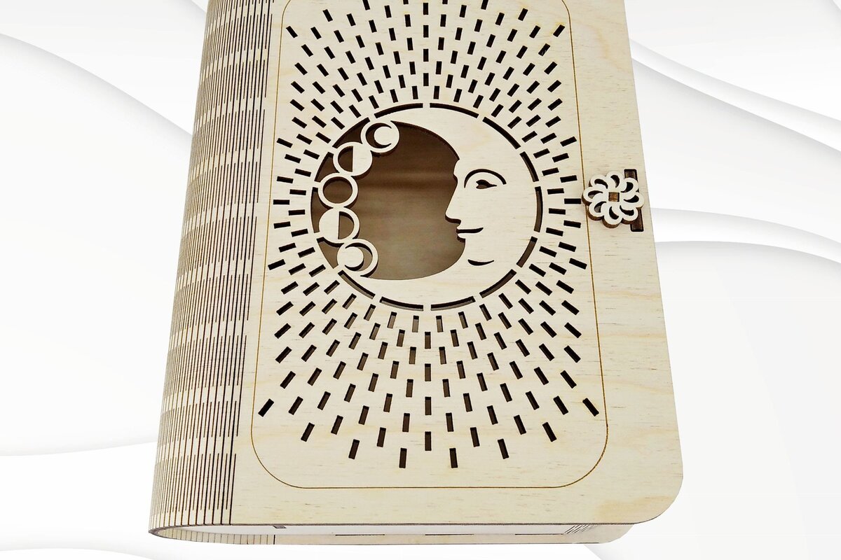 Σετ των 2 Intra απο ξύλο plywood 3mm-4mm πάχος – Κουτί Ταρώ Δίασταση  20x20 cm INTRAFABR-30329602