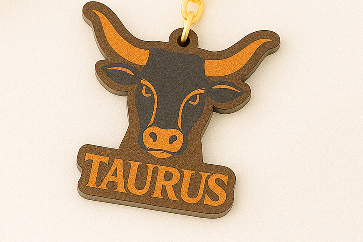 Σετ των 3 Intra απο ξύλο plywood 3mm-4mm πάχος – Μπρελόκ Taurus Zodiac Δίασταση  5x5 cm INTRAFABR-120350106