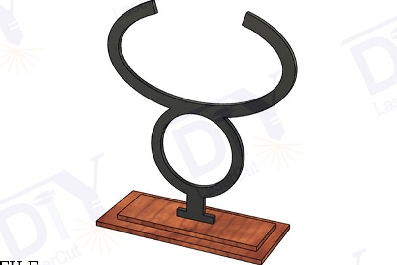 Σετ των 2 Intra απο ξύλο plywood 3mm-4mm πάχος – Ζώδια Ταύρος με Stand Δίασταση  20x20 cm INTRAFABR-111831646