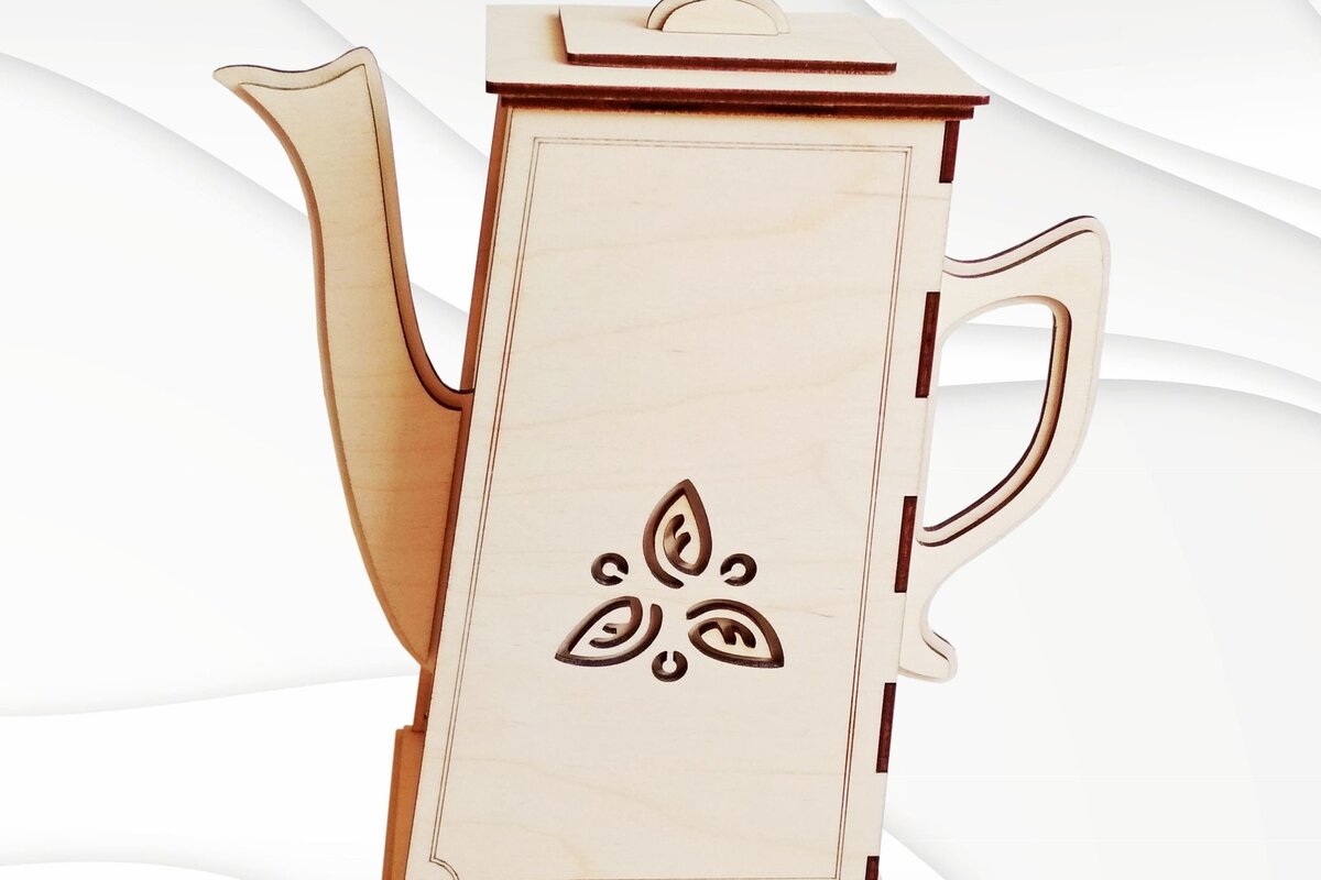 Σετ των 2 Intra απο ξύλο plywood 3mm-4mm πάχος – Κουτί φακελάκι τσαγιού,  τσαγιέρας για Δίασταση  20x20 cm INTRAFABR-69862301