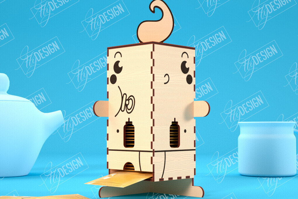 Intra απο ξύλο plywood 3mm-4mm πάχος – Δοχείο τσαγιού | Baby Design | CNC Δίασταση  40x30 cm INTRAFABR-100320786