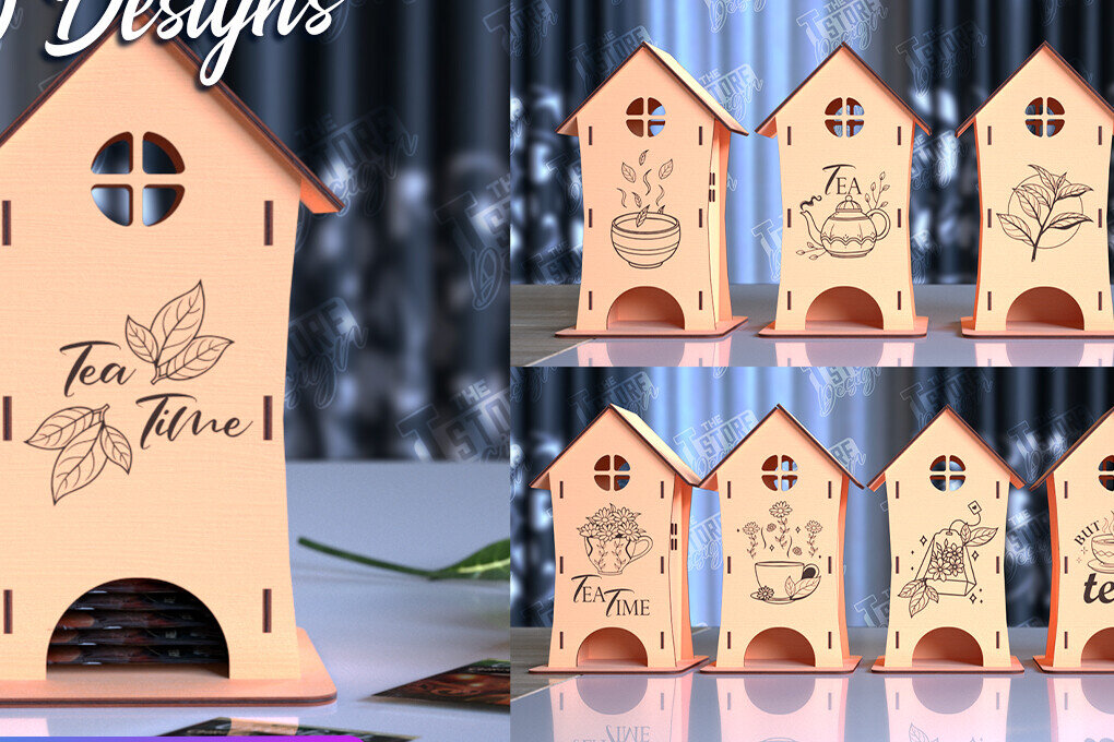 Σετ των 2 Intra απο ξύλο plywood 3mm-4mm πάχος – Δέσμη κοπής Laser Dispenser για φακελάκια τσαγιού Δίασταση  20x20 cm INTRAFABR-98212659