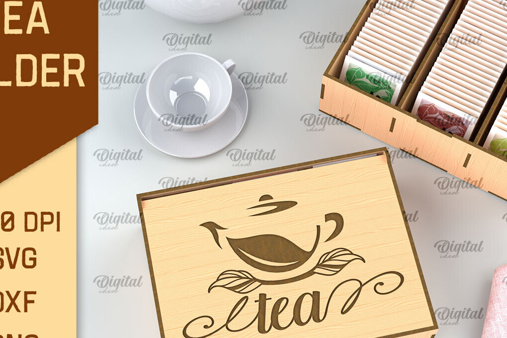 Σετ των 2 Intra απο ξύλο plywood 3mm-4mm πάχος – Κοπή λέιζερ κουτιού τσαγιού. Θήκη για φακελάκια τσαγιού Δίασταση  20x20 cm INTRAFABR-97301560