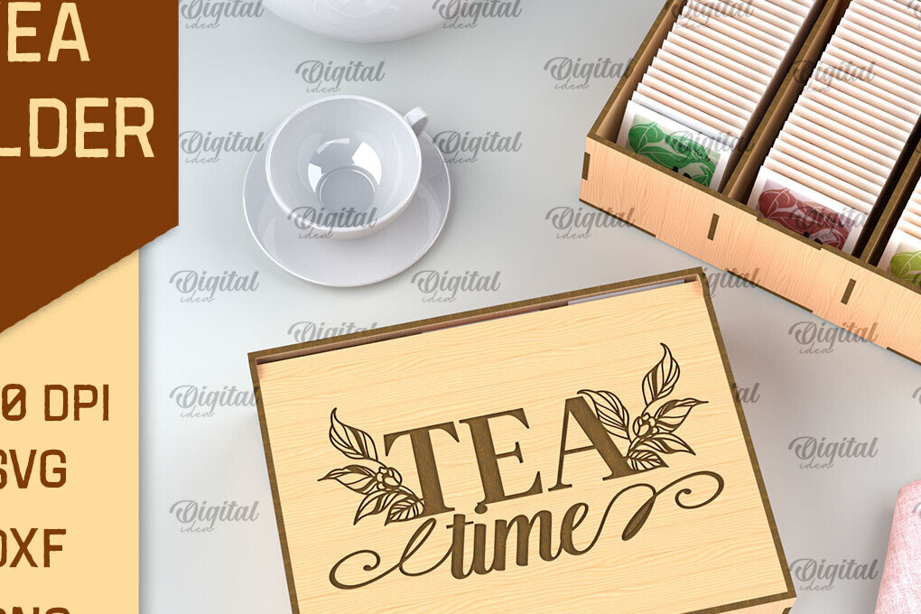 Σετ των 2 Intra απο ξύλο plywood 3mm-4mm πάχος – Κοπή λέιζερ κουτιού τσαγιού. Θήκη για φακελάκια τσαγιού Δίασταση  20x20 cm INTRAFABR-97301300