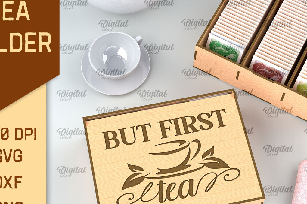 Σετ των 2 Intra απο ξύλο plywood 3mm-4mm πάχος – Κοπή λέιζερ κουτιού τσαγιού. Θήκη για φακελάκια τσαγιού Δίασταση  20x20 cm INTRAFABR-97301341