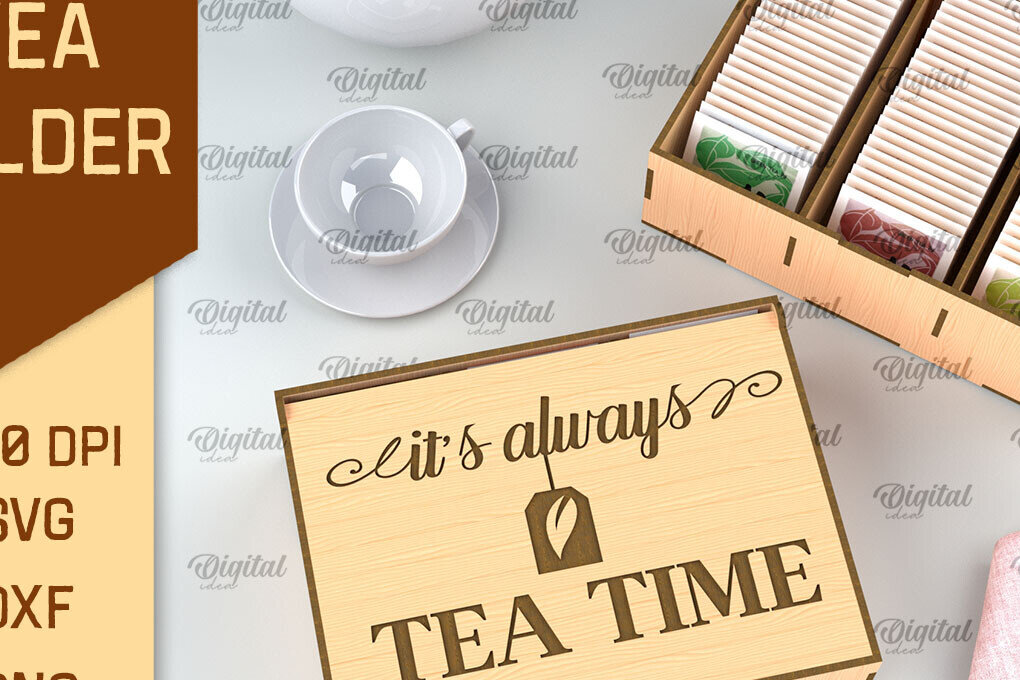 Σετ των 2 Intra απο ξύλο plywood 3mm-4mm πάχος – Κοπή λέιζερ κουτιού τσαγιού. Θήκη για φακελάκια τσαγιού Δίασταση  20x20 cm INTRAFABR-97301364