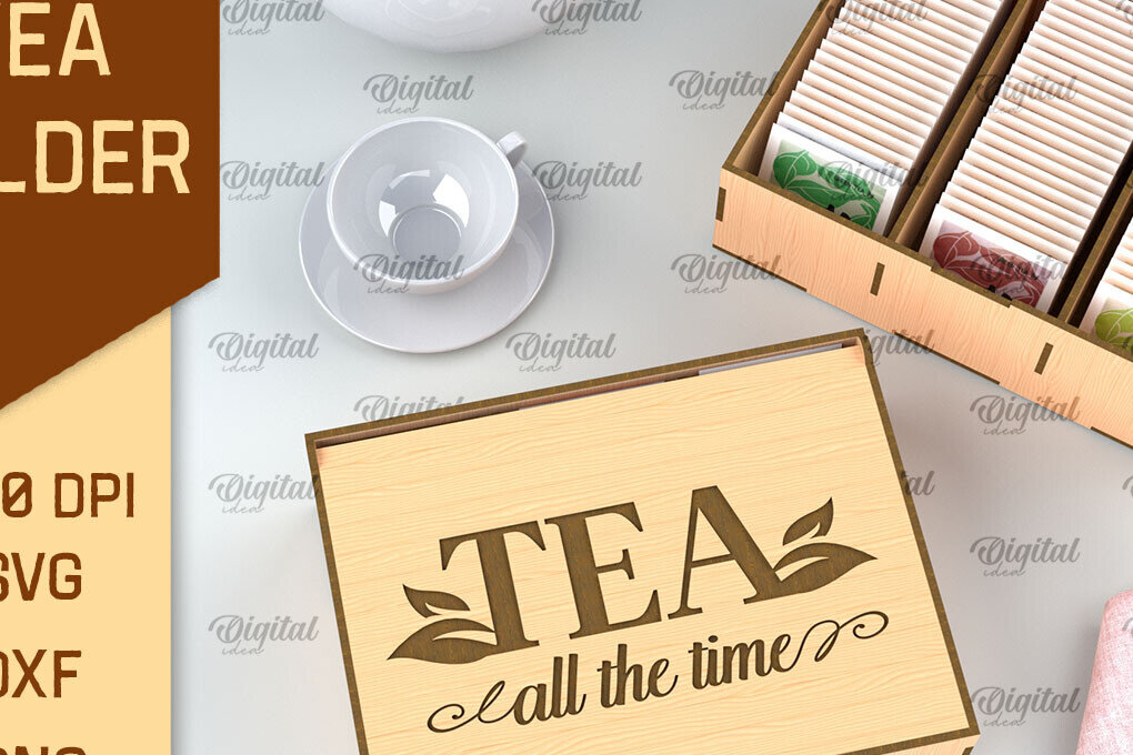 Σετ των 2 Intra απο ξύλο plywood 3mm-4mm πάχος – Κοπή λέιζερ κουτιού τσαγιού. Θήκη για φακελάκια τσαγιού Δίασταση  20x20 cm INTRAFABR-97301518