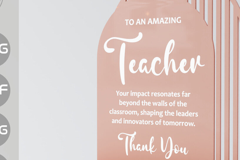 Σετ των 2 Intra απο ξύλο plywood 3mm-4mm πάχος – Λέιζερ Δώρου Εμφάνιση Εκτίμησης Δασκάλου Δίασταση  20x20 cm INTRAFABR-97505306