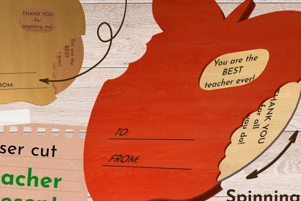 Σετ των 2 Intra απο ξύλο plywood 3mm-4mm πάχος – Δώρο Εκτίμησης Δασκάλου, Layered Apple Δίασταση  20x20 cm INTRAFABR-68374614