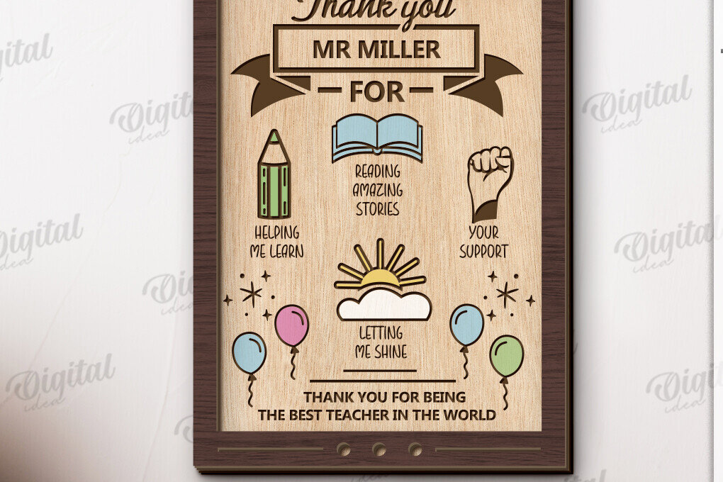 Σετ των 2 Intra απο ξύλο plywood 3mm-4mm πάχος – Εκτίμηση δασκάλου πλάκα κοπής με λέιζερ Δίασταση  20x20 cm INTRAFABR-120365954