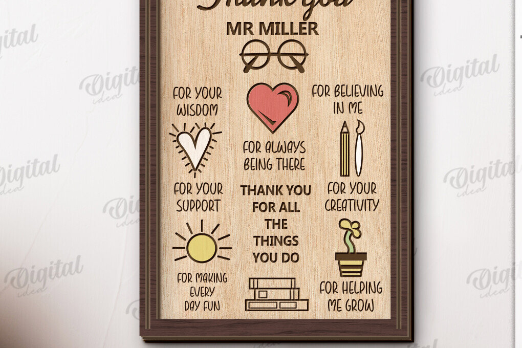 Σετ των 2 Intra απο ξύλο plywood 3mm-4mm πάχος – Εκτίμηση δασκάλου πλάκα κοπής με λέιζερ Δίασταση  20x20 cm INTRAFABR-120366048