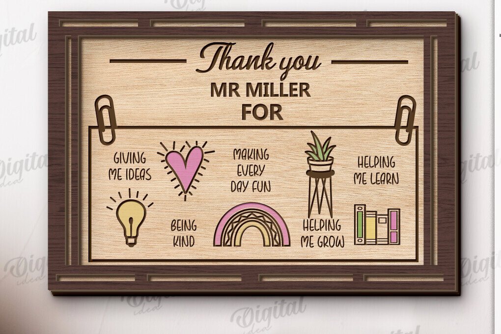 Σετ των 2 Intra απο ξύλο plywood 3mm-4mm πάχος – Εκτίμηση δασκάλου πλάκα κοπής με λέιζερ Δίασταση  20x20 cm INTRAFABR-120366207