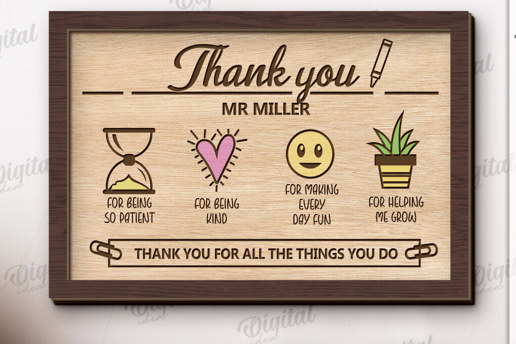 Σετ των 2 Intra απο ξύλο plywood 3mm-4mm πάχος – Εκτίμηση δασκάλου πλάκα κοπής με λέιζερ Δίασταση  20x20 cm INTRAFABR-120365843