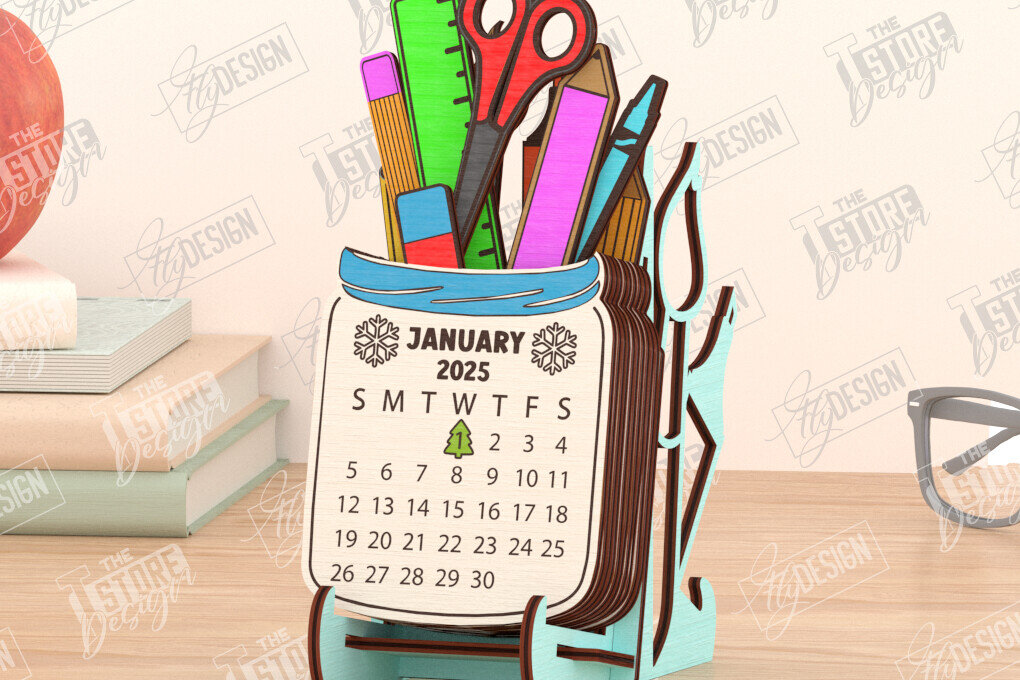 Σετ των 2 Intra απο ξύλο plywood 3mm-4mm πάχος – Ημερολόγιο Δασκάλων | Επιτραπέζιο Ημερολόγιο Δίασταση  20x20 cm INTRAFABR-117260427