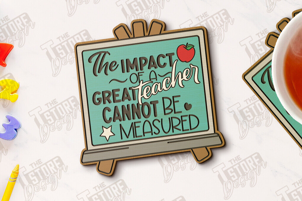 Σετ των 2 Intra απο ξύλο plywood 3mm-4mm πάχος – Δάσκαλος σουβέρ | Σουβέρ Κυπέλλου | Σχολείο Δίασταση  20x20 cm INTRAFABR-118286630