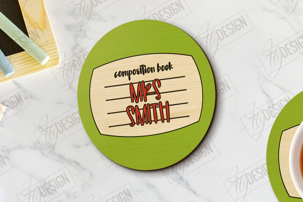 Σετ των 2 Intra απο ξύλο plywood 3mm-4mm πάχος – Δάσκαλος σουβέρ | Σουβέρ Κυπέλλου | Σχολείο Δίασταση  20x20 cm INTRAFABR-118750495