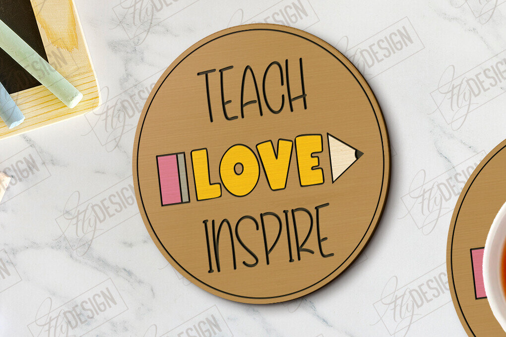 Σετ των 2 Intra απο ξύλο plywood 3mm-4mm πάχος – Δάσκαλος σουβέρ | Σχολείο | Κύπελλο σουβέρ Δίασταση  20x20 cm INTRAFABR-118349413